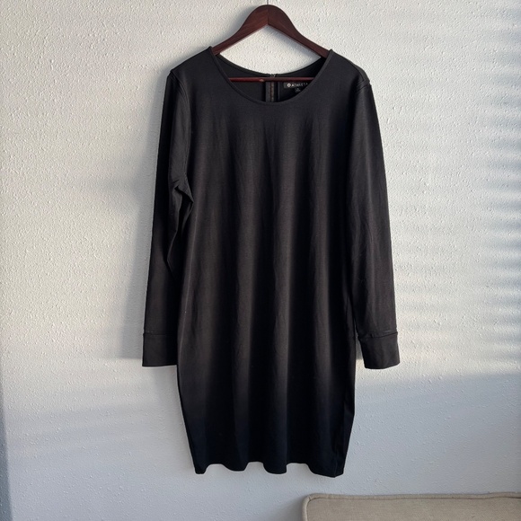 NWT Athleta Black Weekday Industry Long Sleeve Dress - Picture 3 of 5
